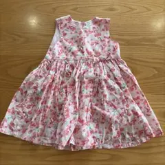 H&M 花柄 ノースリーブ ワンピース 12-18M