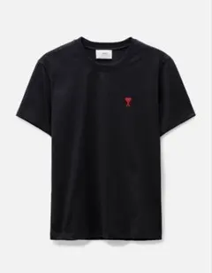 AMI Paris Mサイズ ハートロゴ 赤Tシャツ ブラック - メルカリ