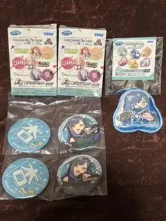 セガ ラッキーくじ プロセカ 白石杏　F賞缶バッジセット２個（ふわふわバッジ付）