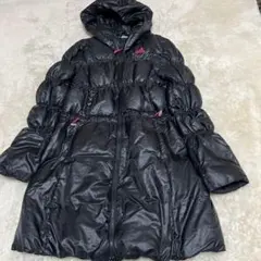 adidas アディダス　ダウンコート　ブラック×ピンク