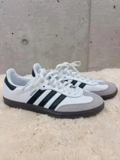 未使用 adidas SAMBA OG 白×黒 レザースニーカー 27cm