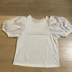 GU ホワイト パフスリーブ Tシャツ Lサイズ