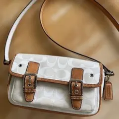 Coach ショルダーバッグ ホワイト/ブラウン