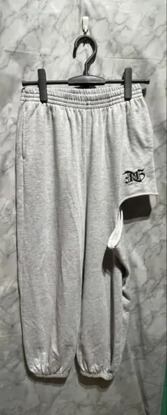 エゴイスト×アベイル/ダメージスウェットパンツ　グレー　M 長ズボン　ギャル