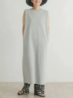 アーバンリサーチ ドアーズ USAコットン ノースリーブ カット ワンピース