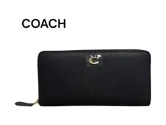 COACH コーチ 長財布 C7184 ブラック ラウンドジップ ウォレット新品