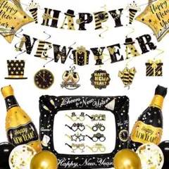 ⭐️注意✨ 新年 パーティー 風船 2024 飾り セット ガーランド