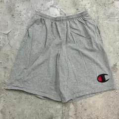 Champion　ショートパンツ　M　杢グレー　古着　ロゴのサムネイル