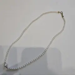 silver刻印シルバーネックレス白い球体デザインアートワークフランス 