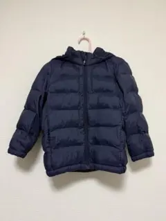 【通園にどうぞ♪】ネイビー フード付き中綿ジャケット 軽量