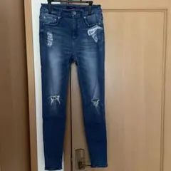 JEANASIS ダメージ加工 スキニーデニム