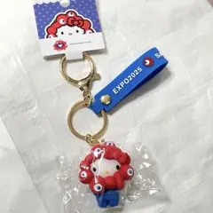 【未開封】大阪関西万博 ミャクミャク サンリオ なりきりキーホルダー キティ 赤