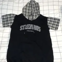 LOVE TOXIC ラブトキシック 半袖チェックレイヤードワンピース 子供服