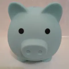 ブタの貯金箱 ライトブルー