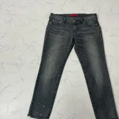 RED CARD 日本製 ジッパーフライ ペイント デニム パンツ 25