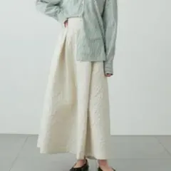 【美品】リリーブラウン ボタニカルキルティングスカート ロングスカート