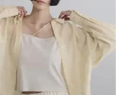 LOWRYSFARM 今季 シアーシャツLS イエロー ロング 接触冷感のサムネイル
