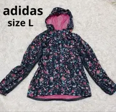 adidas NEO アディダス ネオ　ウィンドブレーカー フード付 L 花柄