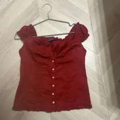 Brandy Melville レッド半袖トップス