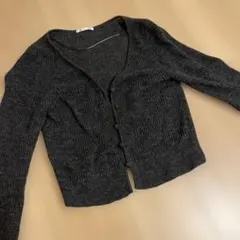 【値下げ】GU ダークグレー カーディガン S