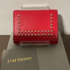 ☆開店セール☆人気 美品 J&M DAVIDSON レザー スタッズ 折り財布①のサムネイル
