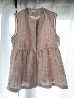 chocol raffine robe チェック柄 ベスト
