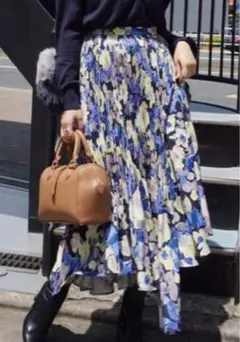 MERCURYDUO★ フラワープリーツスカート　マキシ丈マーキュリーデュオ花柄