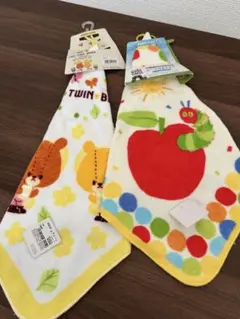 ループ付タオル　はらぺこあおむし TINY TWIN BEARS ２枚セット