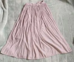 イング　ロングフレアスカート　ピンクベージュ