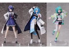 あおぎり高校 1/7スケールフィギュア 音霊魂子 春雨麗女 ぷわぷわぽぷら 3体