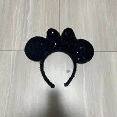 な*い様 ミッキー耳カチューシャ 黒 スパンコール