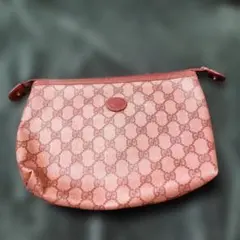 GUCCI ヴィンテージ　クラッチバッグ　PVC/レザー