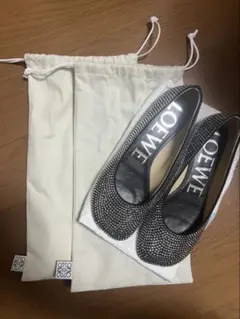 LOEWEロエベ ビジューフラットシューズ　バレリーナ お買い得！！☆ ロエベ PUFF BALLERINA シューズ☆ (LOEWE