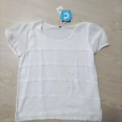 COOLISHFACT 半袖カットソー ラインストーン付 ホワイト新品タグ付き