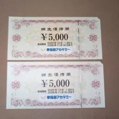 早稲田アカデミー株主優待券10000円分