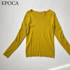 美品　EPOCA エポカ　リブニット　セーター　イエロー系　トップス　春物　40