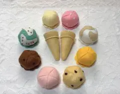 フェルトままごと アイスクリームセットのサムネイル