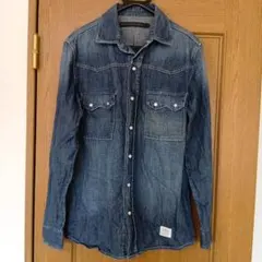 Pincponc ダークデニム 長袖シャツ　L