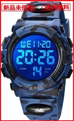 【新品未使用】メンズ デジタル スポーツ 防水腕時計 デュアルタイムクロノグラフ