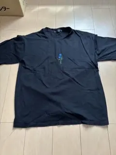 JACKROSE ブラック ロングTシャツ ローズ刺繍