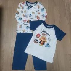 アンパンマン パジャマセット 　ホワイト/ネイビー　100センチ