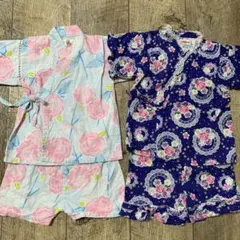 女の子用　甚平　2着セット　まとめ売り　90㎝