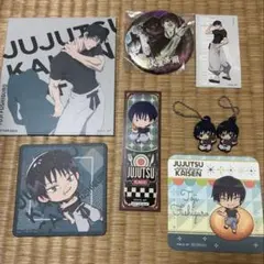 伏黒甚爾 呪術廻戦 コースター ミニ色紙 缶バッジ ラバスト