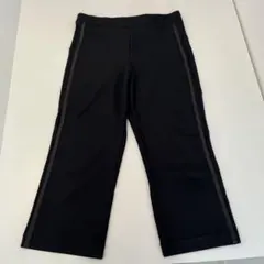 テニスジャージ　レディース　L ブラック　7-8分丈