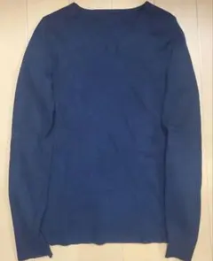 N　ナチュラルビューティベーシック　Vネックニット　黒