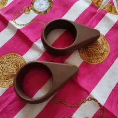 ドアハンドル　ブラウン２個セット