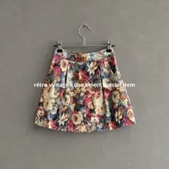 pageboy ページボーイ　花柄ミニスカート　総柄スカート　プリーツ　古着　秋のサムネイル