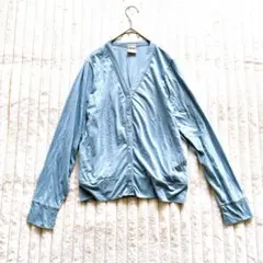 ZOOTIE ズーティー 長袖カーディガン　M〜L ライトブルーのサムネイル