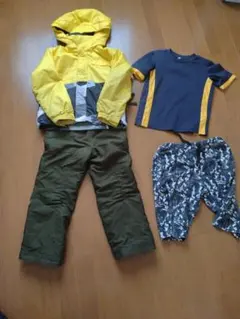 子ども用スキーウェアセット スポーツウェア ハーフパンツ 3点セット