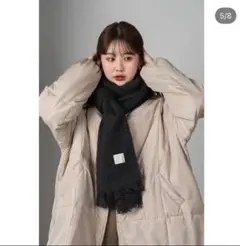 amiur nep yarn muffler/ネップヤーンマフラー　ブラック